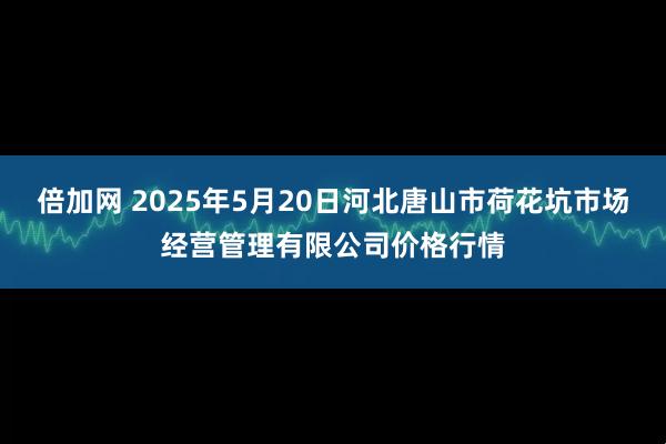 倍加网 2025年5月20日河北唐山市荷花坑市场经营管理有限公司价格行情